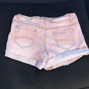Light pink jean shorts